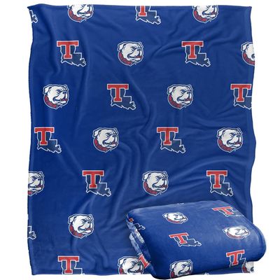 Louisiana Tech Bulldogs Blanket, 50" x 60", Logo Pattern, Silky Touch Super Soft Throw