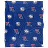 Louisiana Tech Bulldogs Blanket, 50" x 60", Logo Pattern, Silky Touch Super Soft Throw view 2
