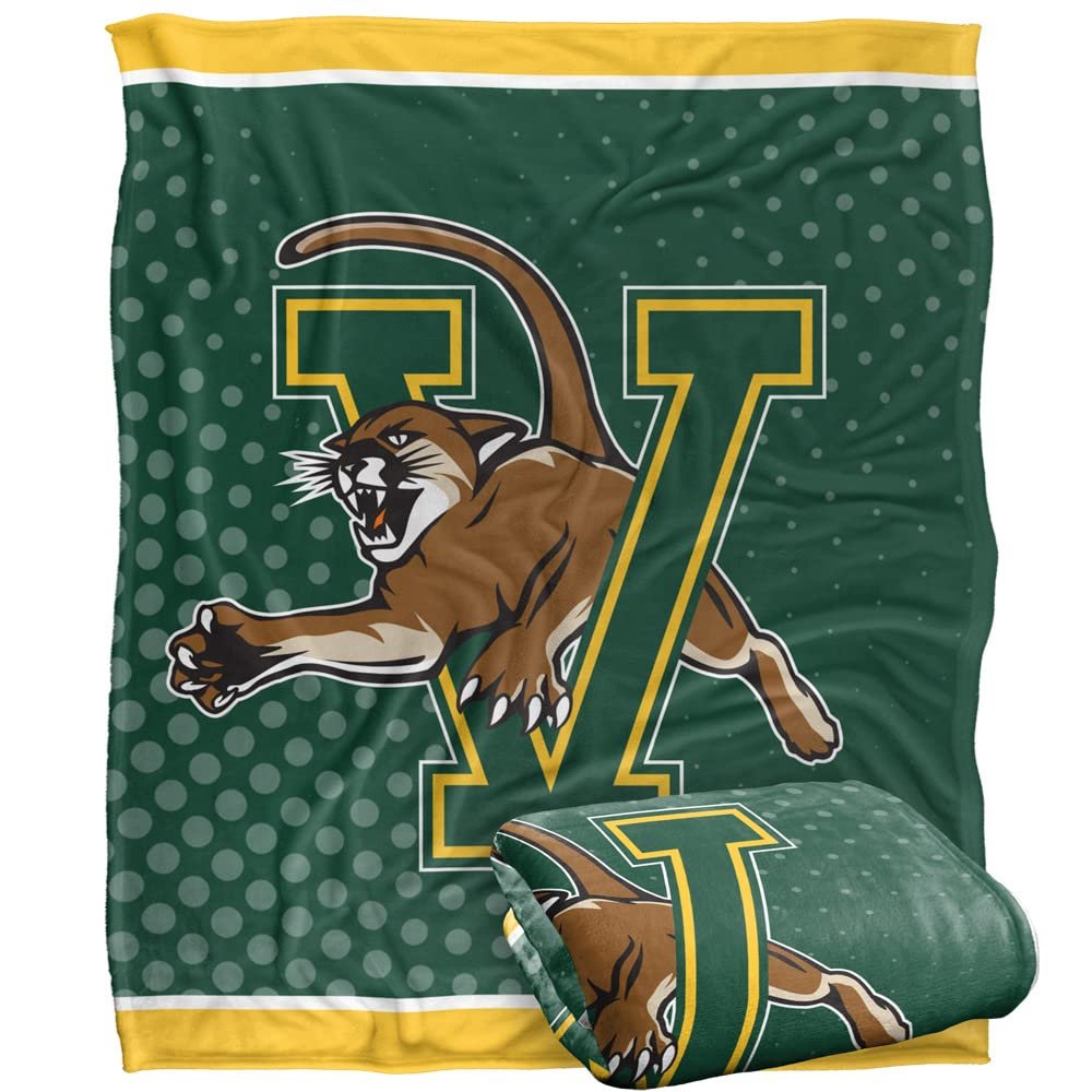 University of Vermont Catamounts Blanket, 50" x 60", Logo Dots, Silky Touch Super Soft Throw