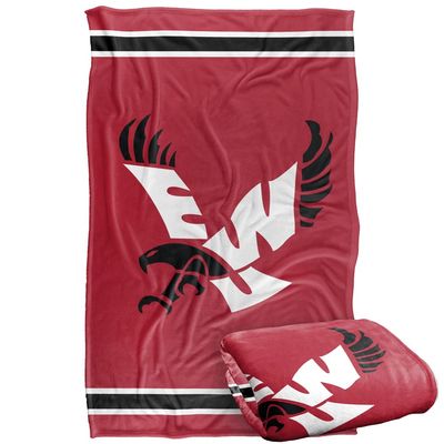 Eastern Washington University Eagles Blanket, 36" x 58", Primary Logo Stripes, Silky Touch Super Soft Throw