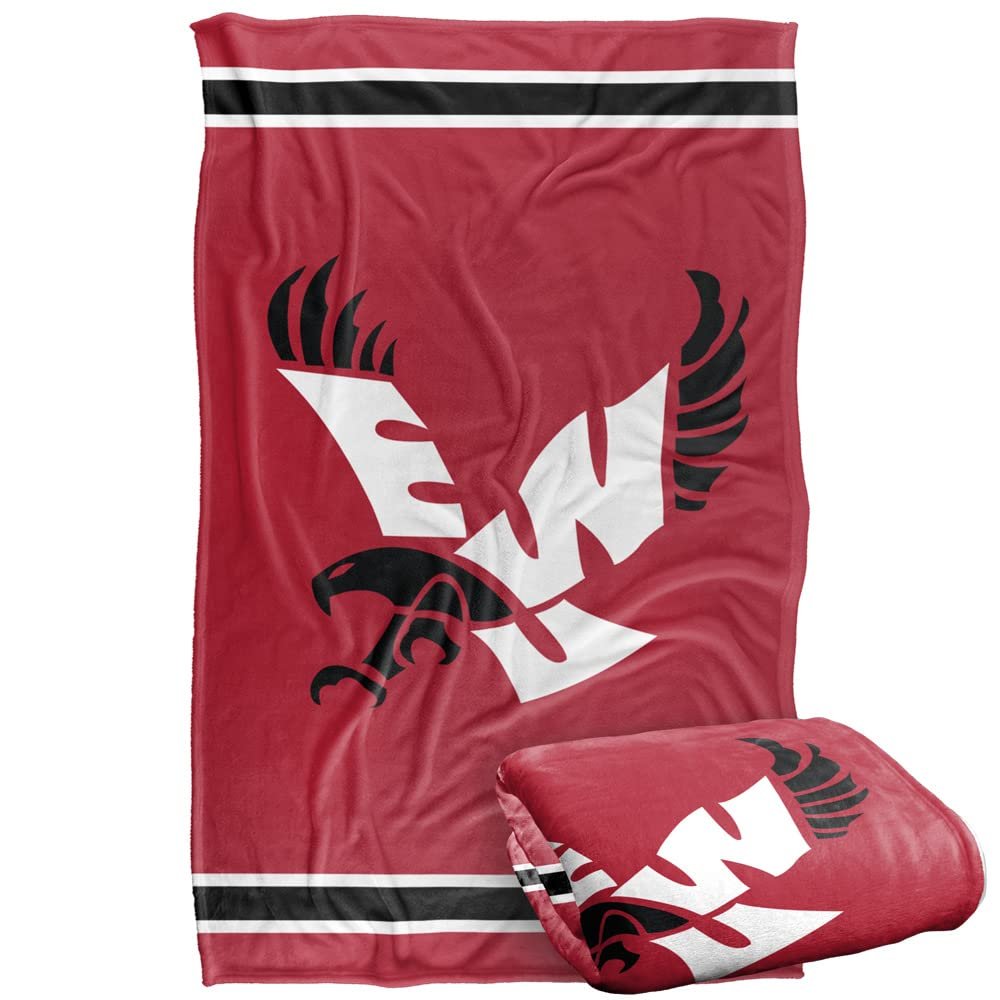 Eastern Washington University Eagles Blanket, 36" x 58", Primary Logo Stripes, Silky Touch Super Soft Throw