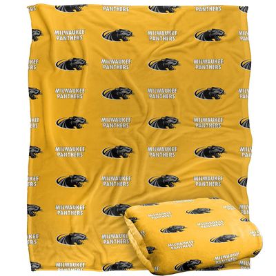 University of Wisconsin Milwaukee Panthers Blanket, 50" x 60", Logo Pattern, Silky Touch Super Soft Throw