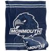 Monmouth Univeristy Hawks Blanket, 50" x 60", Primary Logo Stripes, Silky Touch Super Soft Throw view 1