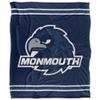 Monmouth Univeristy Hawks Blanket, 50" x 60", Primary Logo Stripes, Silky Touch Super Soft Throw view 2