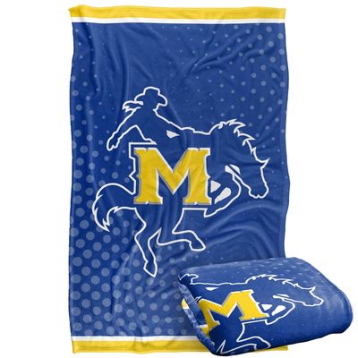 Mcneese State University Cowboy Blanket, 36" x 58", Logo Dots, Silky Touch Super Soft Throw