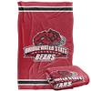 Bridgewater State Univeristy Bears Blanket, 36" x 58", Primary Logo Stripes, Silky Touch Super Soft Throw view 1