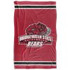 Bridgewater State Univeristy Bears Blanket, 36" x 58", Primary Logo Stripes, Silky Touch Super Soft Throw view 2