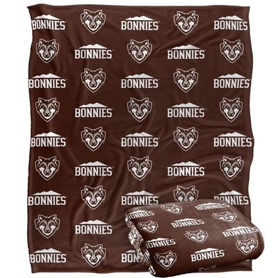St. Bonaventure University Bonnies Blanket, 50" x 60", Logo Pattern, Silky Touch Super Soft Throw