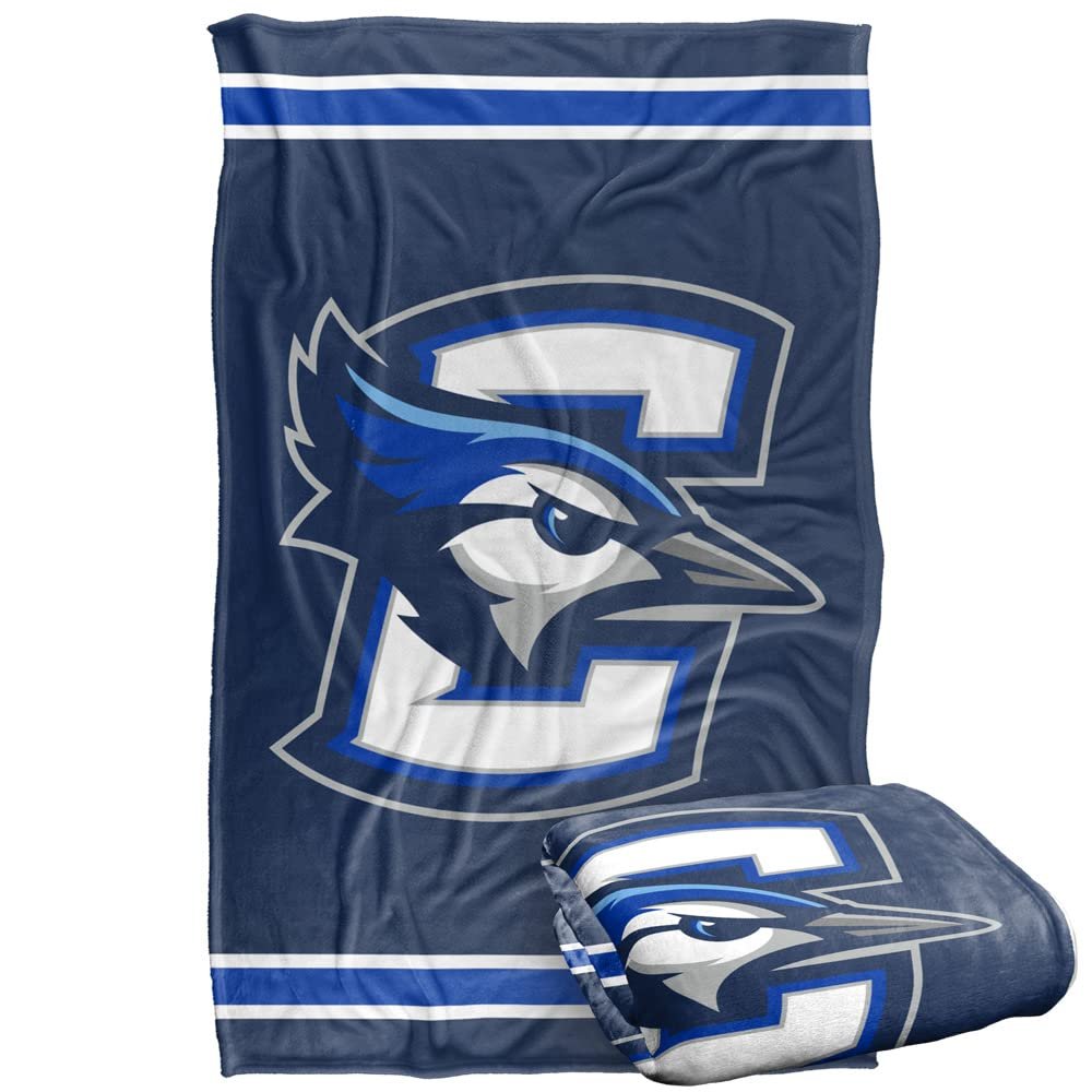 Creighton University Blue Jays Blanket, 36" x 58", Primary Logo Stripes, Silky Touch Super Soft Throw