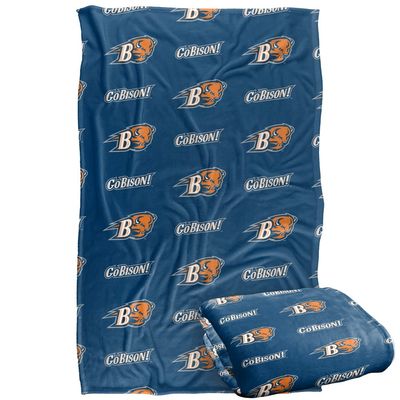 Bucknell University Bison Blanket, 36" x 58", Logo Pattern, Silky Touch Super Soft Throw