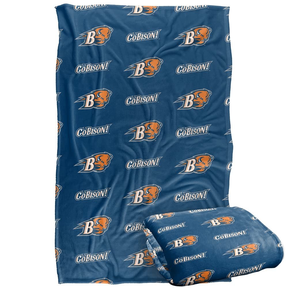 Bucknell University Bison Blanket, 36" x 58", Logo Pattern, Silky Touch Super Soft Throw