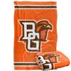 Bowling Green State University Wildcats Blanket, 36" x 58", Primary Logo Stripes, Silky Touch Super Soft Throw view 1