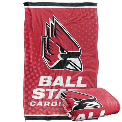 Ball State University Cardinals Blanket, 36" x 58", Logo Dots, Silky Touch Super Soft Throw