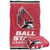 Ball State University Cardinals Blanket, 36" x 58", Logo Dots, Silky Touch Super Soft Throw view 1