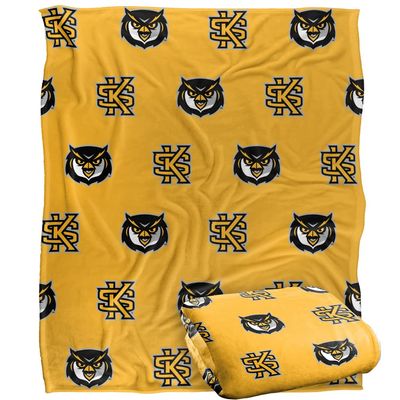 Kennesaw State University Owls Blanket, 50" x 60", Logo Pattern, Silky Touch Super Soft Throw