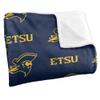 East Tennessee State University Lions Blanket, 36" x 58", Logo Pattern, Silky Touch Super Soft Throw view 3
