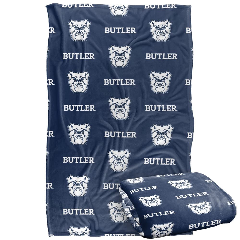 Butler University Bulldogs Blanket, 36" x 58", Logo Pattern, Silky Touch Super Soft Throw