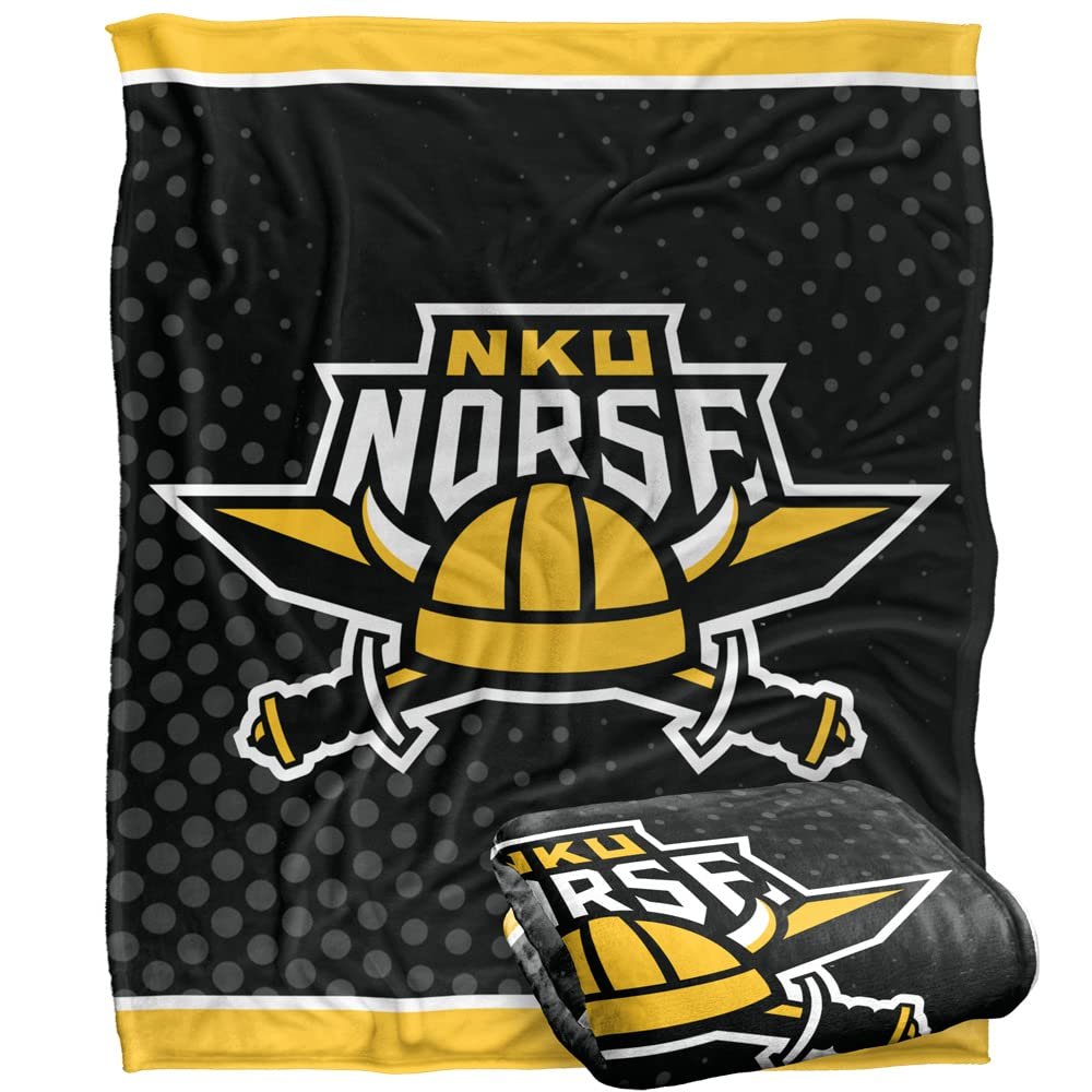 Northern Kentucky Univeristy Norse Blanket, 50" x 60", Logo Dots, Silky Touch Super Soft Throw