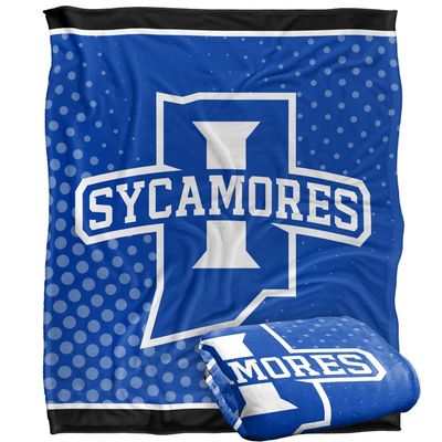 Indiana State University Sycamores Blanket, 50" x 60", Logo Dots, Silky Touch Super Soft Throw