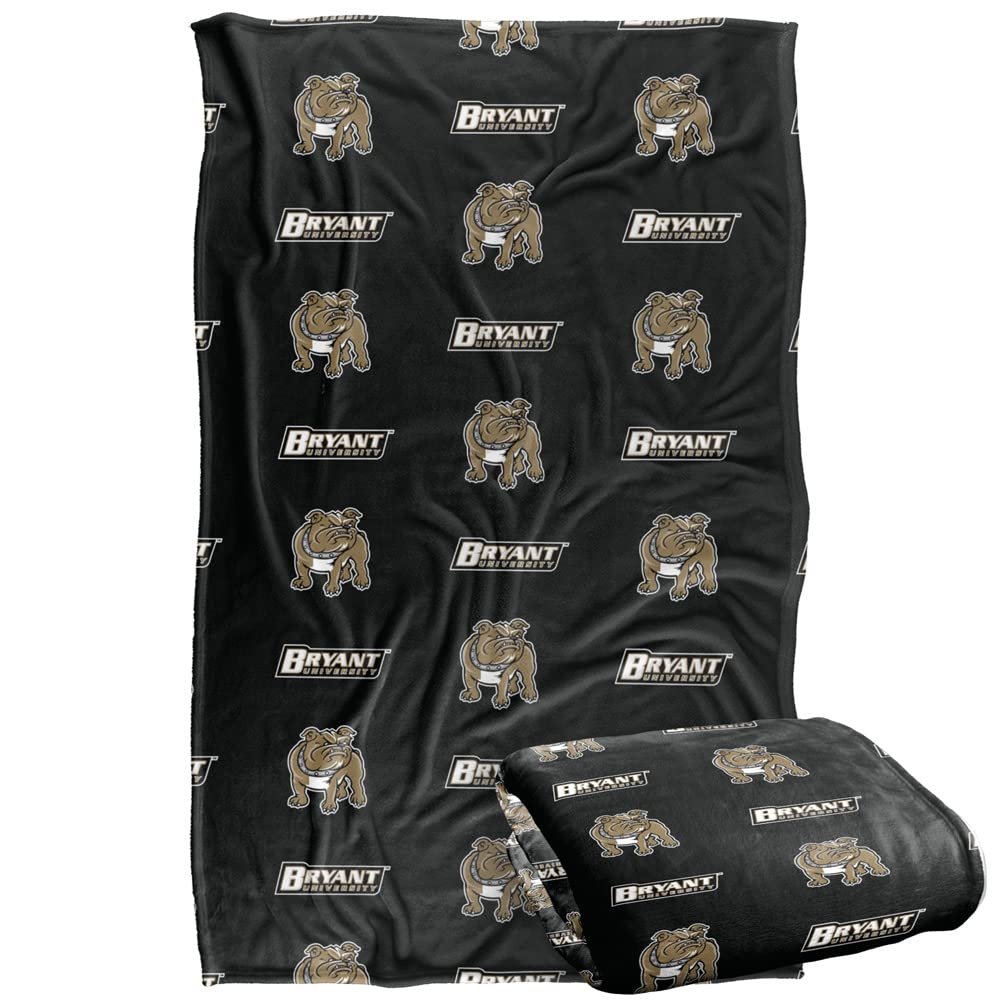 Bryant University Bulldogs Blanket, 36" x 58", Logo Pattern, Silky Touch Super Soft Throw