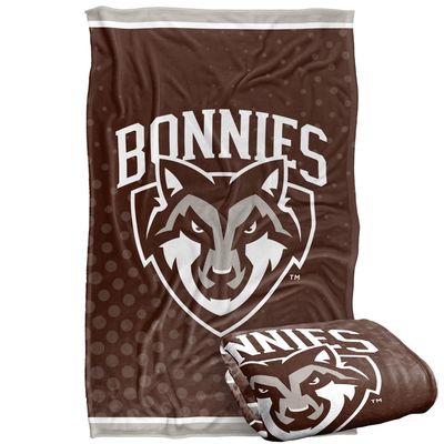 St. Bonaventure University Bonnies Blanket, 36" x 58", Logo Dots, Silky Touch Super Soft Throw