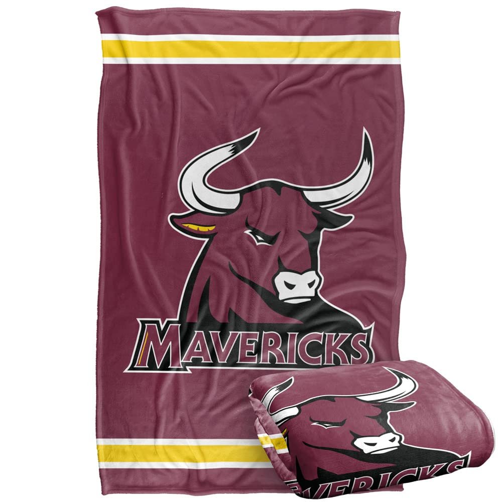 Colorado Mesa University Mavericks Blanket, 36" x 58", Primary Logo Stripes, Silky Touch Super Soft Throw