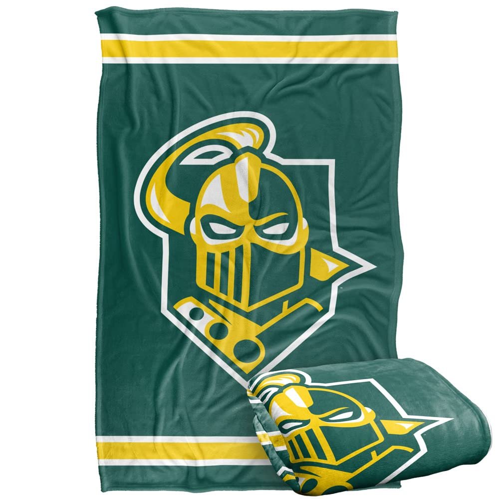 Clarkson University Golden Knights Blanket, 36" x 58", Primary Logo Stripes, Silky Touch Super Soft Throw