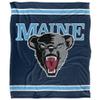 University of Maine Black Bears Blanket, 50" x 60", Primary Logo Stripes, Silky Touch Super Soft Throw view 2