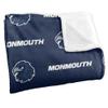 Monmouth Univeristy Hawks Blanket, 50" x 60", Logo Pattern, Silky Touch Super Soft Throw view 3