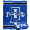 Indiana State University Sycamores Blanket, 50" x 60", Primary Logo Stripes, Silky Touch Super Soft Throw view 1