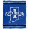 Indiana State University Sycamores Blanket, 50" x 60", Primary Logo Stripes, Silky Touch Super Soft Throw view 2
