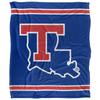 Louisiana Tech Bulldogs Blanket, 50" x 60", Primary Logo Stripes, Silky Touch Super Soft Throw view 2