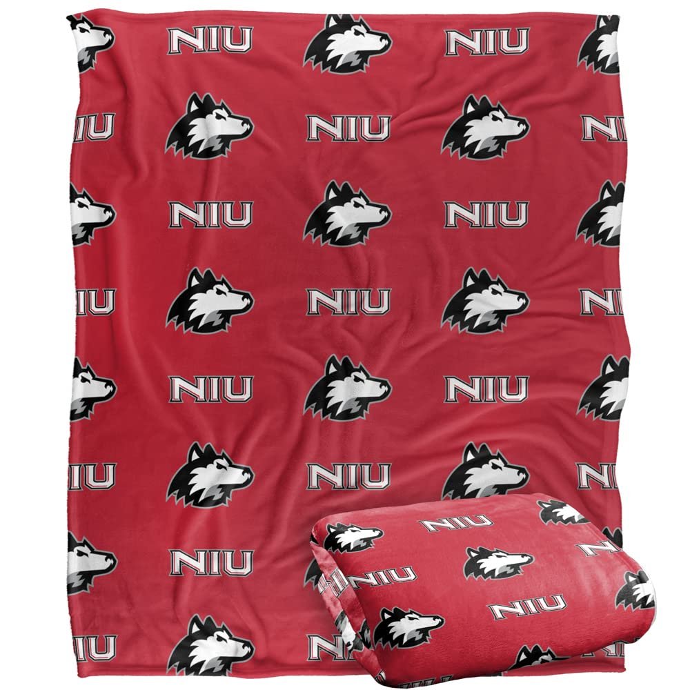 Northern Illinois University Huskies Blanket, 50" x 60", Logo Pattern, Silky Touch Super Soft Throw