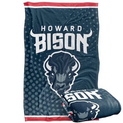 Howard University Bison Blanket, 36" x 58", Logo Dots, Silky Touch Super Soft Throw