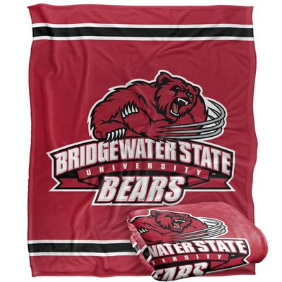 Bridgewater State Univeristy Bears Blanket, 50" x 60", Primary Logo Stripes, Silky Touch Super Soft Throw