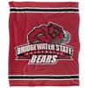 Bridgewater State Univeristy Bears Blanket, 50" x 60", Primary Logo Stripes, Silky Touch Super Soft Throw view 2