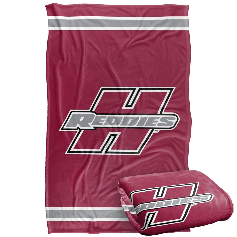 Henderson State University Reddies Blanket, 36" x 58", Primary Logo Stripes, Silky Touch Super Soft Throw