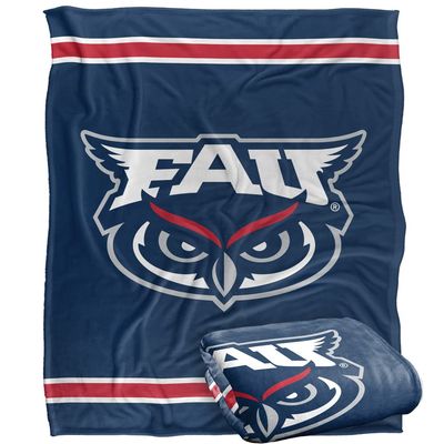 Florida Atlantic University Owls Blanket, 50" x 60", Primary Logo Stripes, Silky Touch Super Soft Throw
