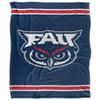 Florida Atlantic University Owls Blanket, 50" x 60", Primary Logo Stripes, Silky Touch Super Soft Throw view 2