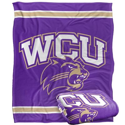 Western Carolina University Catamounts Blanket, 50" x 60", Primary Logo Stripes, Silky Touch Super Soft Throw