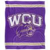 Western Carolina University Catamounts Blanket, 50" x 60", Primary Logo Stripes, Silky Touch Super Soft Throw view 2