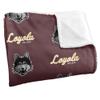 Loyola Univeristy Chicago Ramblers Blanket, 50" x 60", Logo Pattern, Silky Touch Super Soft Throw view 3