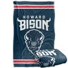 Howard University Bison Blanket, 36" x 58", Primary Logo Stripes, Silky Touch Super Soft Throw view 1