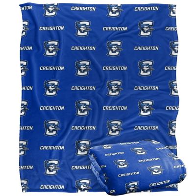 Creighton University Blue Jays Blanket, 50" x 60", Logo Pattern, Silky Touch Super Soft Throw
