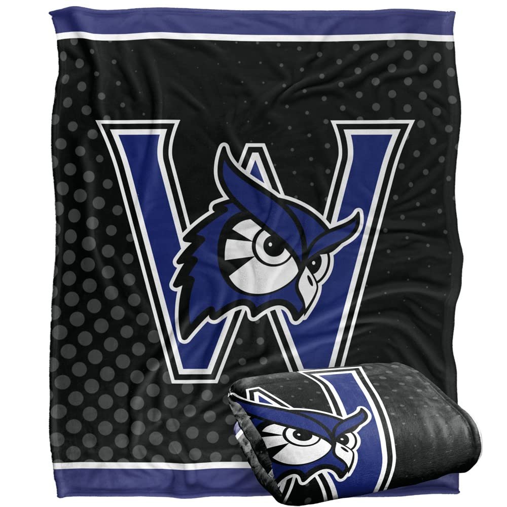Westfield State University Owls Blanket, 50" x 60", Logo Dots, Silky Touch Super Soft Throw