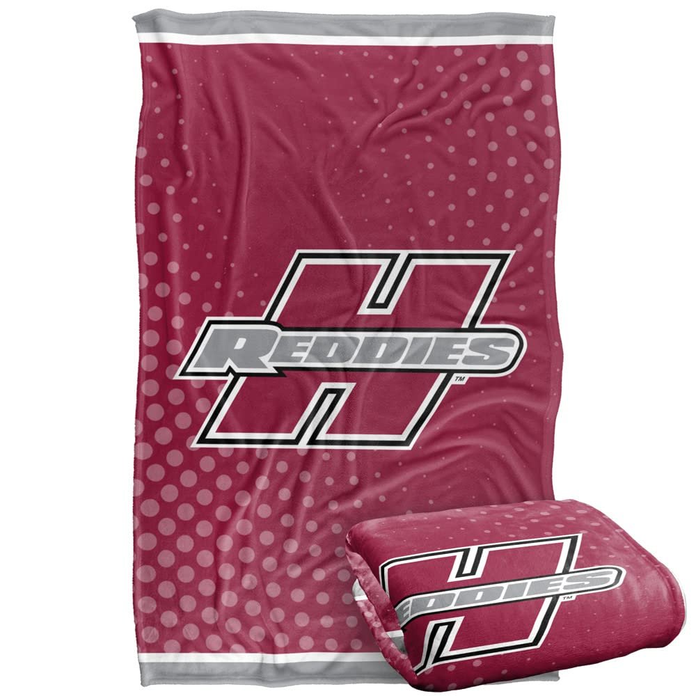Henderson State University Reddies Blanket, 36" x 58", Logo Dots, Silky Touch Super Soft Throw
