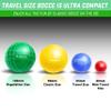 GoSports 40 mm Travel Size Mini Bocce Game Set with 8 Balls, Pallino, Tote Bag and Measuring Rope view 2