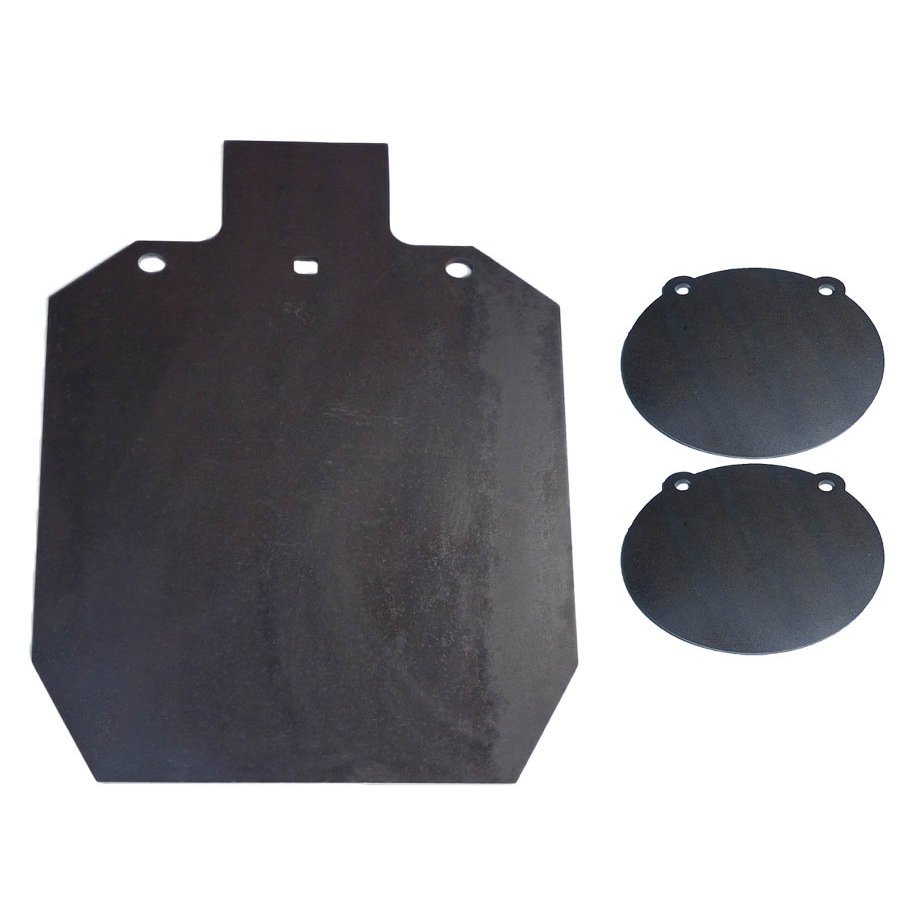 Tactical Scorpion Gear tsg-gg1220+2-8 AR500 12" x 20" IDPA 3/8" and 2 8" Steel Shooting Target Gong Laser Cut
