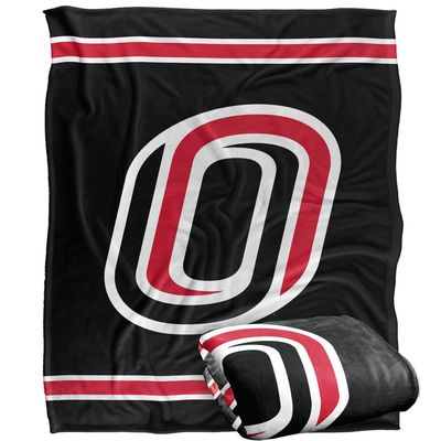 University of Nebraska at Omaha Wildcats Blanket, 50" x 60", Primary Logo Stripes, Silky Touch Super Soft Throw