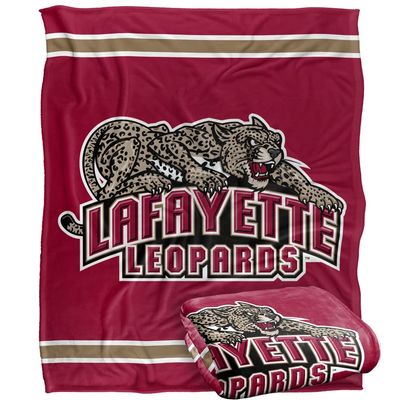 Lafayette College Bulldogs Blanket, 50" x 60", Primary Logo Stripes, Silky Touch Super Soft Throw